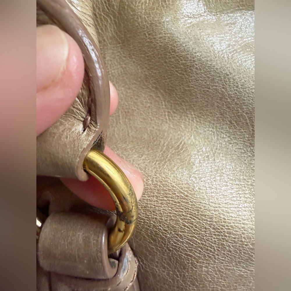 Miu Miu Beige Leather Satchel with Gold Hardware - Picture 11 of 13